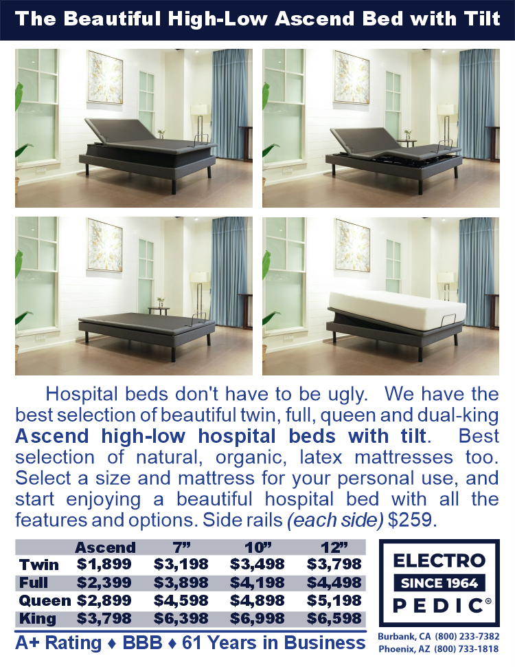San Francisco Electropedic Ascend High-Low bed with tilt